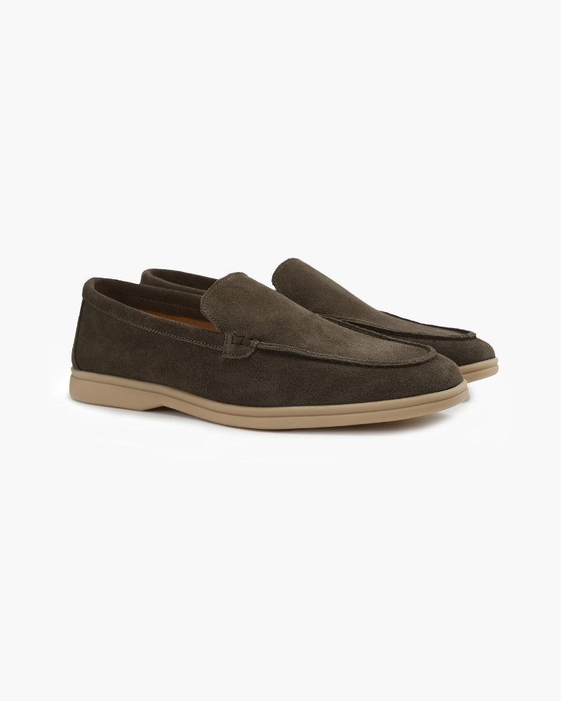Mocassini in pelle scamosciata di lusso stile "Old Money"