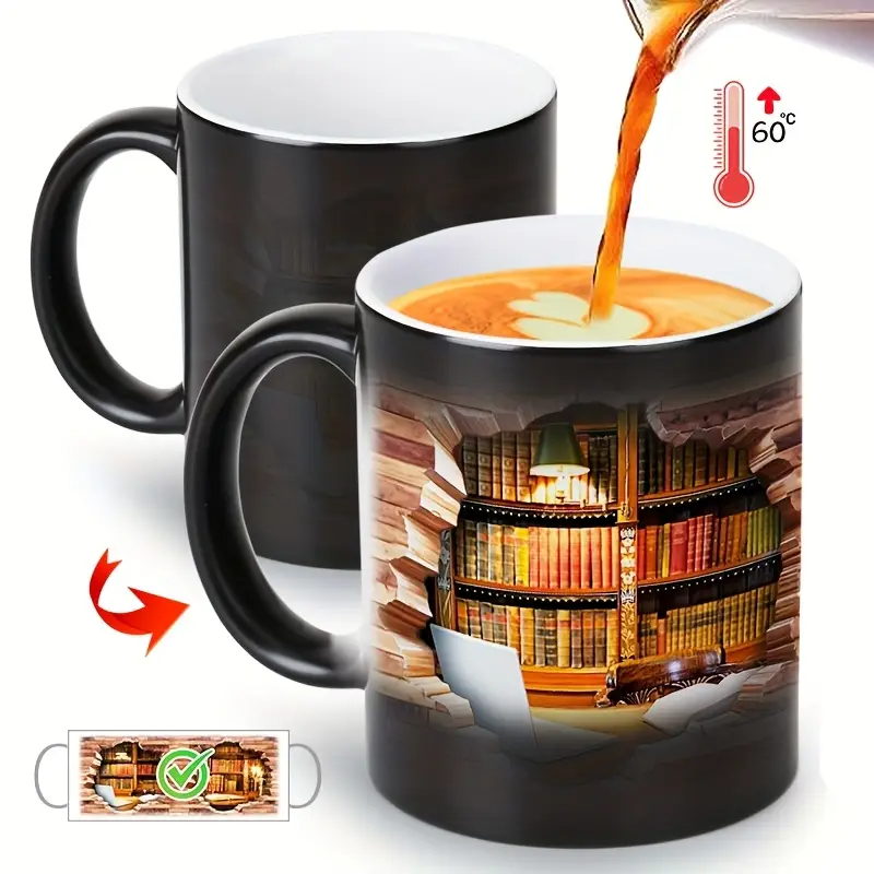 Tazza in ceramica termoretica "Libreria Incantata"