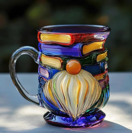 Tazza da nano artigianale per gli amanti dei libri 3D