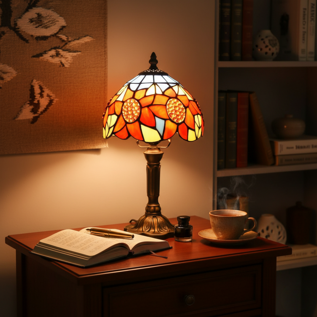 Lampada da tavolo classica d'ispirazione barocca