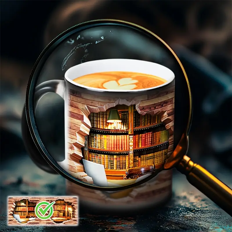 Incantevole tazza in ceramica con effetto termico per amanti dei libri